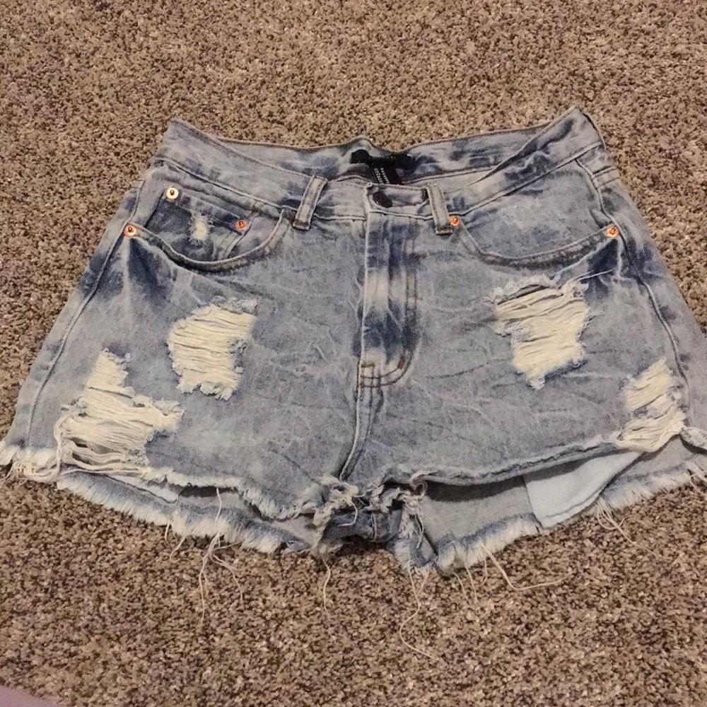 High waisted festival shorts
